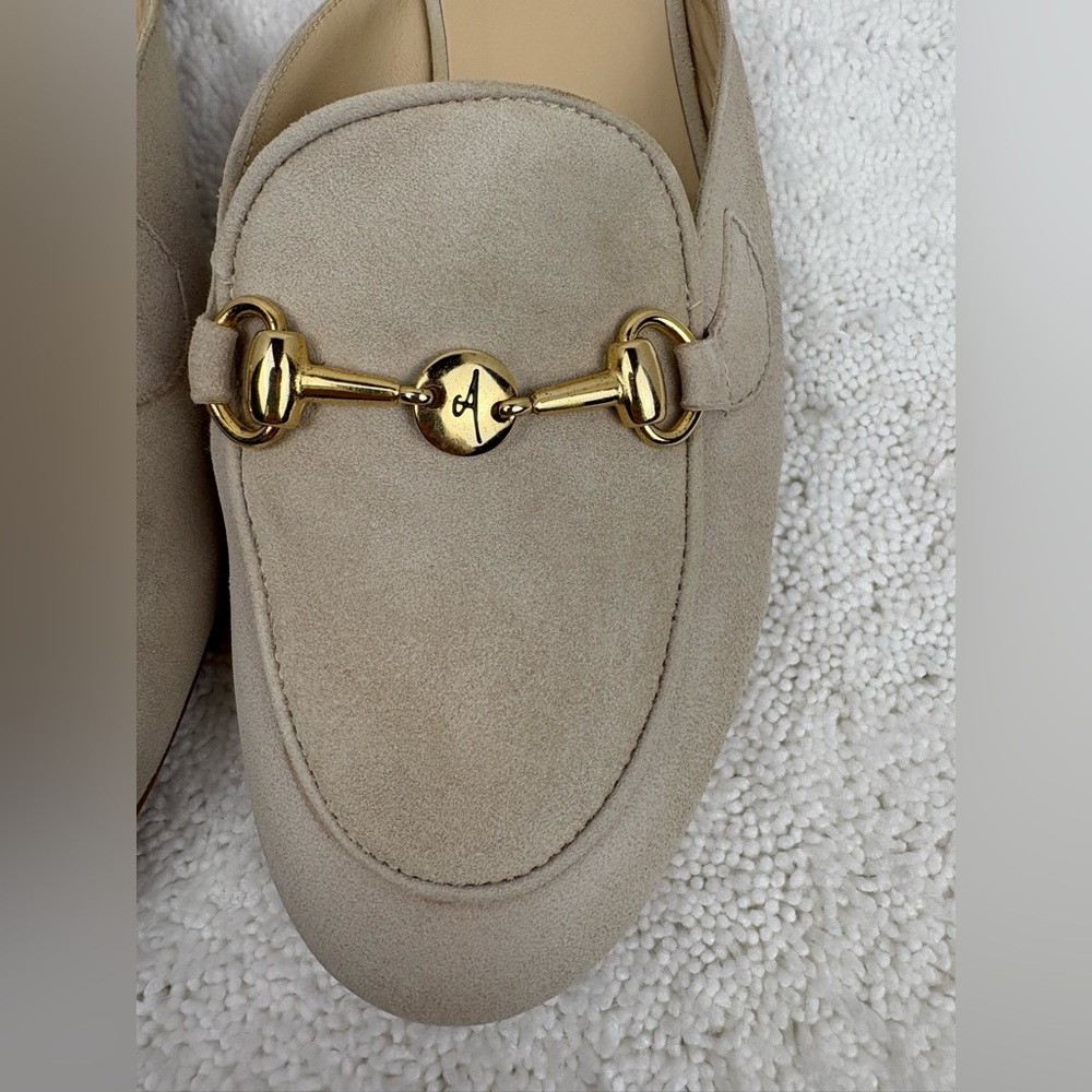 Amalfi Suede Slip-on Mule Loafers with a Good-Tone Horse-bit Buckle-By Rangoni - Picture 3 of 8